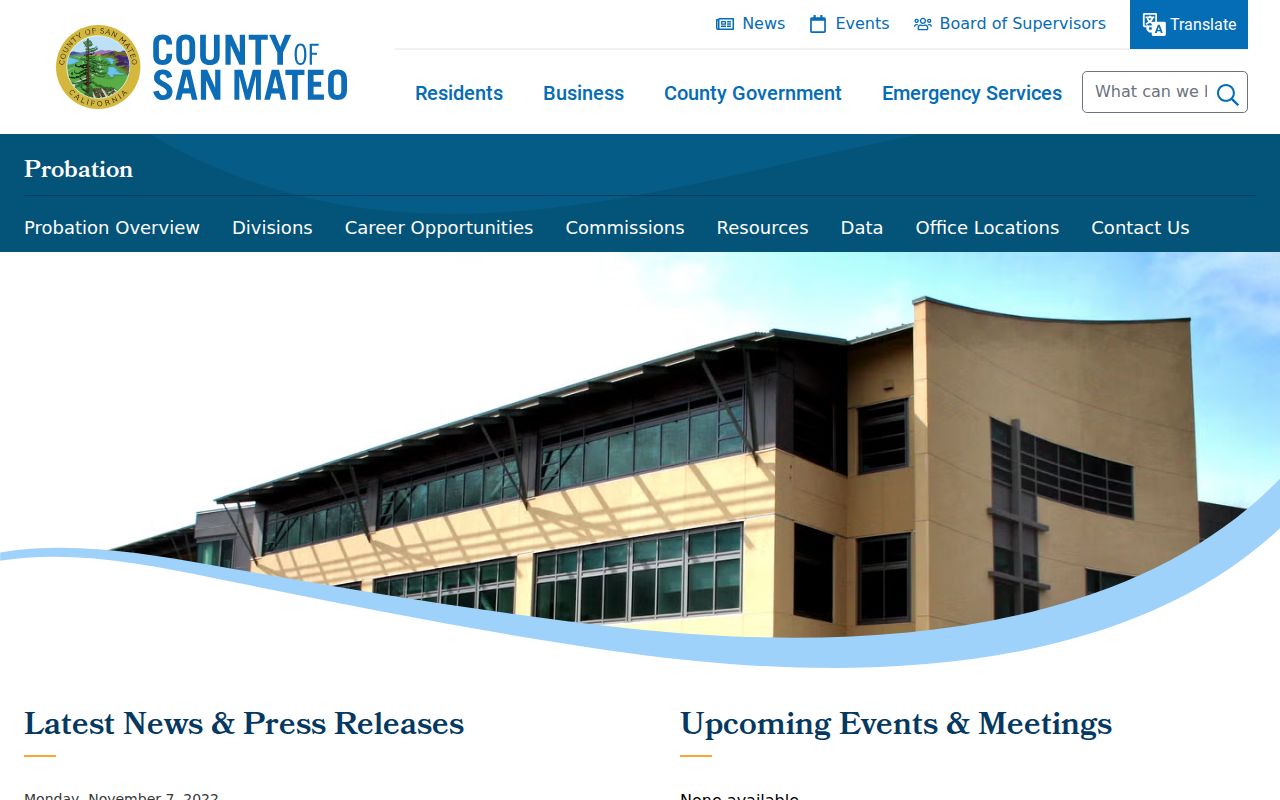 San Mateo County Maple Street Correctional Center release probation path