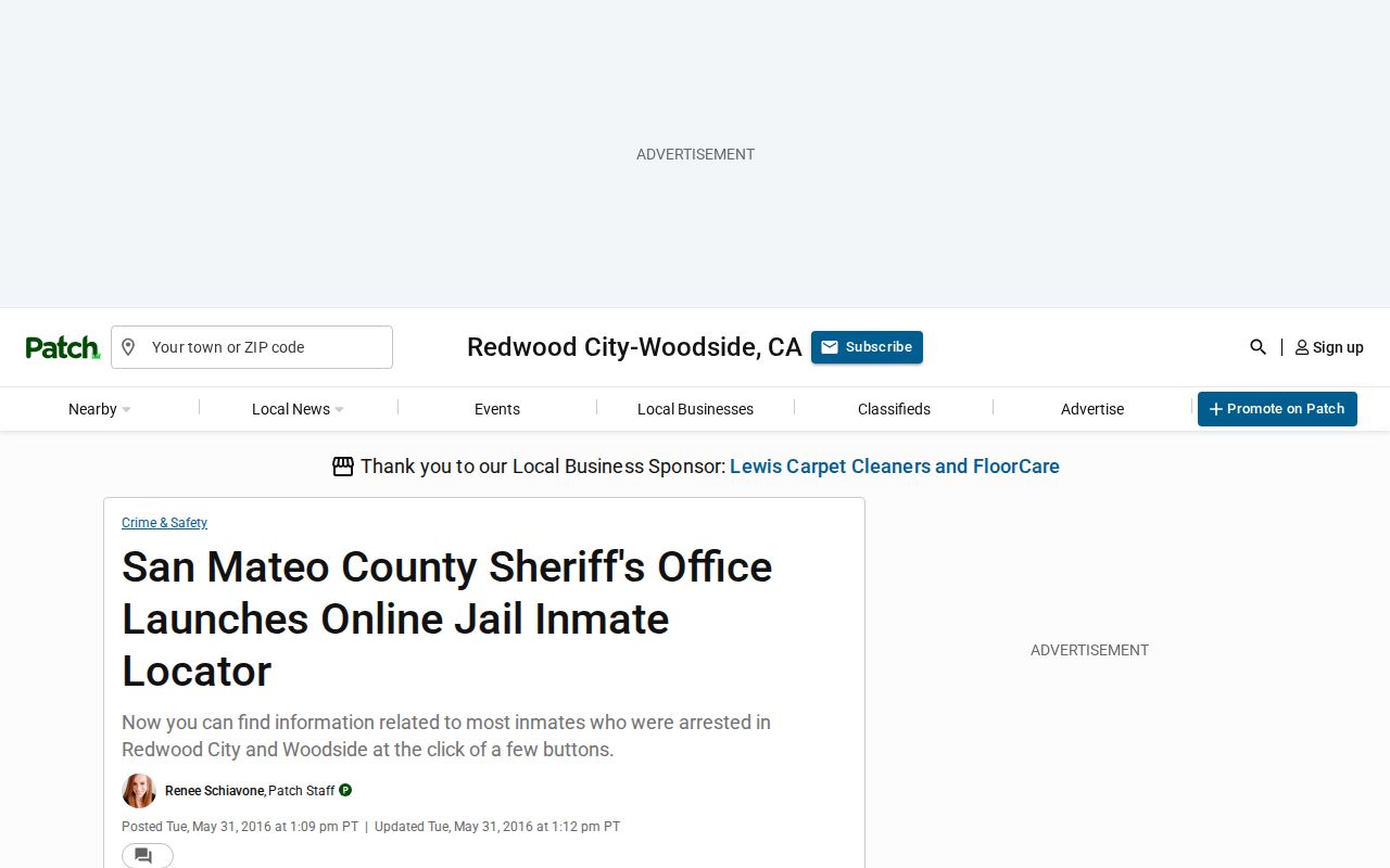 San Mateo County 72 hour release locator launch background
